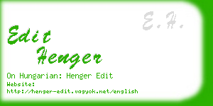 edit henger business card